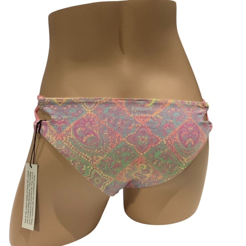 Gypsy 05 Crisscross Side Detail Colorful Patterned Bikini Bottom - Picture 3 of 9